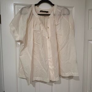 Jenni Kayne Cream Button-Up Willow Blouse